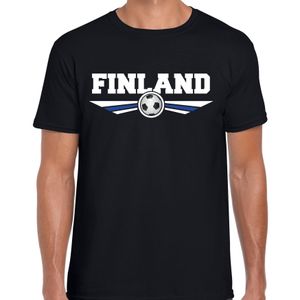 Finland landen / voetbal t-shirt zwart heren 2XL  -