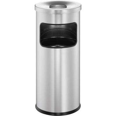 Durable 333223 Papierbak 17 l Metaal (Ø x h) 250 mm x 630 mm Zilver Met asbak 1 stuk(s)
