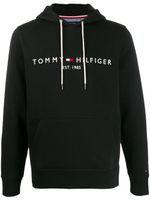 Tommy Hilfiger sweat à capuche à logo imprimé - Noir