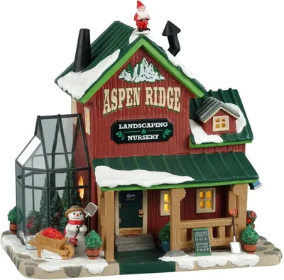Lemax aspen ridge landscaping & nursery verlicht kersthuisje Vail Village 2022