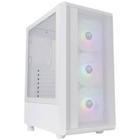 Thermaltake CA-1X2-00M6WN-00 Midi-tower Gaming-behuizing Wit 3 voorgeïnstalleerde LED-ventilators, Zijvenster