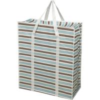 Grote opberg tas voor dekens/kussens/speelgoed - met rits - Retro kleuren mix - 55 x 27 x 65 cm