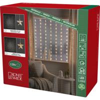 Konstsmide Lichtgordijn sterren Binnen 230 V/50 Hz Energielabel: G (A - G) 120 LED Barnsteen (b x h) 140 cm x 120 cm