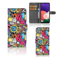 Samsung Galaxy A22 5G Wallet Case met Pasjes Punk Rock - thumbnail