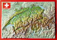Ansichtkaart Zwitserland met reliëf | GeoRelief Ansichtkaart Zwitserland met reliëf | GeoRelief