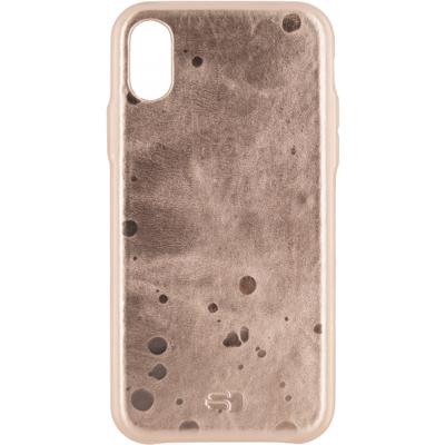 Senza Glam Leather Cover Apple iPhone X/Xs Metallic Rosé