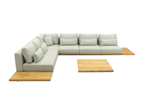 Suns Aspen loungeset - Soft green - Enkele loungetafel