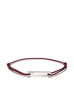 Le Gramme bracelet 17/10g en cordon - Rouge