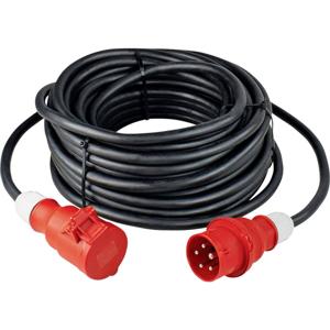 AS Schwabe 61360 Stroom Verlengkabel 16 A Zwart 5.00 m H07RN-F 5G 2,5 mm²