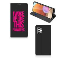 Samsung Galaxy A32 4G | A32 5G Enterprise Editie Hoesje met tekst Woke Up - Origineel Cadeau Zelf Maken Samsung Galaxy A32 4G | A32 5G Enterprise Editie Hoesje met tekst Woke Up - Origineel Cadeau Zelf Maken