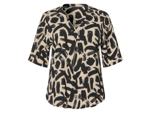 esmara Dames blouse - plus size (Zwart/beige, 3XL (56/58))