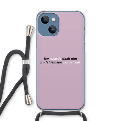 uw waarde daalt niet: iPhone 13 Transparant Hoesje met koord