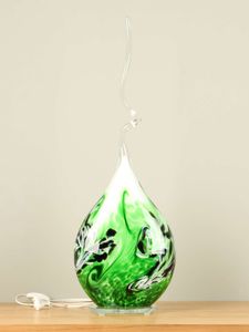 Glaskunst tafellamp, groen