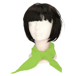 Verkleed bandana/sjaaltje/zakdoek - lime groen - kleuren thema - Carnaval accessoires