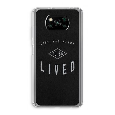 To be lived: Xiaomi Poco X3 Pro Transparant Hoesje