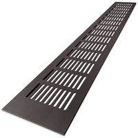 [uitverkoop] Ventilatiestrip Aluminium Lxh 400 X 60mm (g61-4006b) Zwart Ral8022 - thumbnail