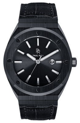 Paul Rich Signature Conquest Leer PR68ABL horloge 45 mm