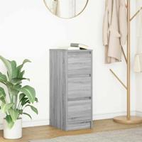 Dressoir 29,5x34x76 cm bewerkt hout grijs sonoma eikenkleurig