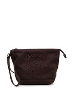 Maison Kitsuné pochette Bold Fox Head en toile - Marron - thumbnail