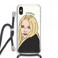 Mary Kate: iPhone XS Max Transparant Hoesje met koord