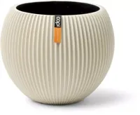 Capi nature groove bol bloempot 12x10 cm beige