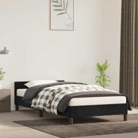 Bedframe met hoofdeinde zonder matras 80x200 cm fluweel zwart