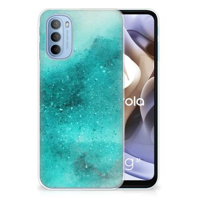 Hoesje maken Motorola Moto G31 | G41 Painting Blue Hoesje maken Motorola Moto G31 | G41 Painting Blue