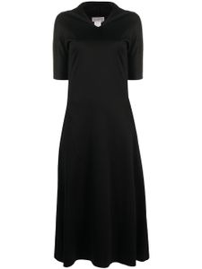 Yohji Yamamoto Pre-Owned robe évasée à col montant - Noir