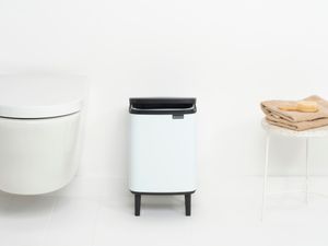 Brabantia Bo hi afvalemmer 7 liter met kunststof binnenemmer white