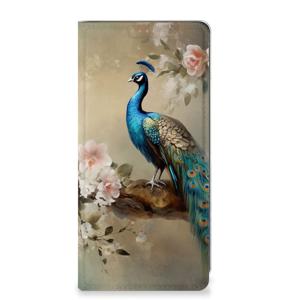 Hoesje maken voor Motorola Moto G34 Vintage Pauwen