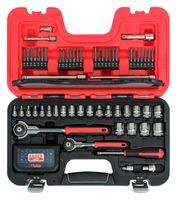 Bahco SW91 | 91-delig Dopsleutelset 1/4" - 3/8" | SW91 - Met Scharnierende ratelkop Bahco SW91 | 91-delig Dopsleutelset 1/4" - 3/8" | SW91 - Met Scharnierende ratelkop