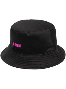 MSGM bob à patch logo - Noir