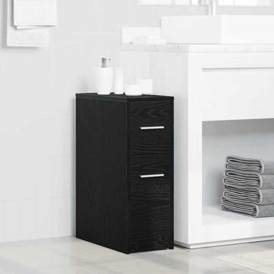 Slimme Badkamerkast Zwart eiken 22 x 44 x 61.5 cm Spaanplaat