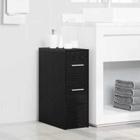 Slimme Badkamerkast Zwart eiken 22 x 44 x 61.5 cm Spaanplaat
