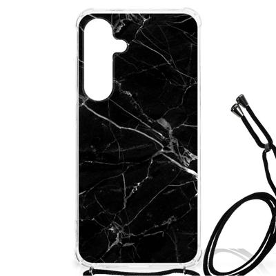 Samsung Galaxy S24 Plus Anti-Shock Hoesje Marmer Zwart - Origineel Cadeau Vader Samsung Galaxy S24 Plus Anti-Shock Hoesje Marmer Zwart - Origineel Cadeau Vader