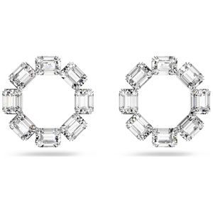 Swarovski 5618629 Oorknoppen Millenia Octagon zilverkleurig-wit