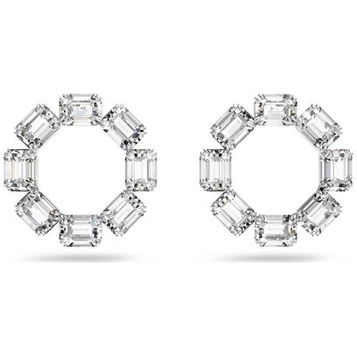 Swarovski 5618629 Oorknoppen Millenia Octagon zilverkleurig-wit
