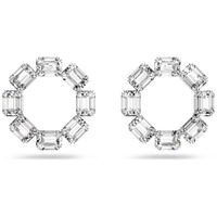 Swarovski 5618629 Oorknoppen Millenia Octagon zilverkleurig-wit - thumbnail