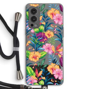Tropisch 2: OnePlus Nord 2 5G Transparant Hoesje met koord