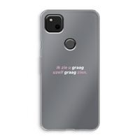 uzelf graag zien: Google Pixel 4a Transparant Hoesje