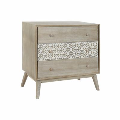 Ladekast DKD Home Decor 80 x 42 x 80 cm Natuurlijk Wit Blad van een plant