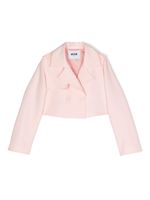 MSGM Kids veste crop à boutonnière croisée - Rose - thumbnail