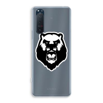 Angry Bear (white): Sony Xperia 5 II Transparant Hoesje