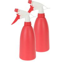 Plantenspuit - 2x - rood - 480 ml - kunststof - 11 x 8 x 23 cm - plantensproeier