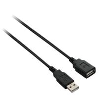 USB-kabel V7 FBA_V7E2USB2EXT-03M Zwart 3 m