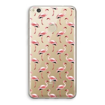 Flamingoprint groen: Huawei Ascend P8 Lite (2017) Transparant Hoesje