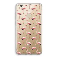Flamingoprint groen: Huawei Ascend P8 Lite (2017) Transparant Hoesje
