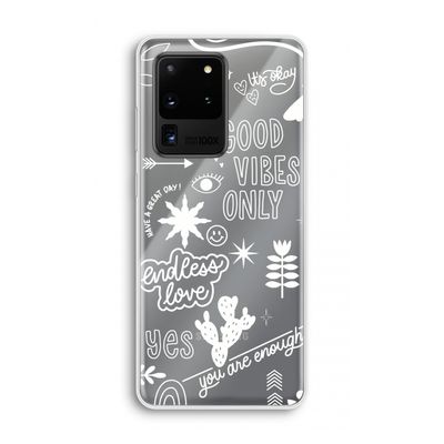 Good vibes: Samsung Galaxy S20 Ultra Transparant Hoesje