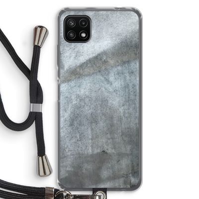 Grey Stone: Samsung Galaxy A22 5G Transparant Hoesje met koord