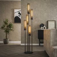 LifestyleFurn Vloerlamp 'Manda' Artic Black, 5-lamps